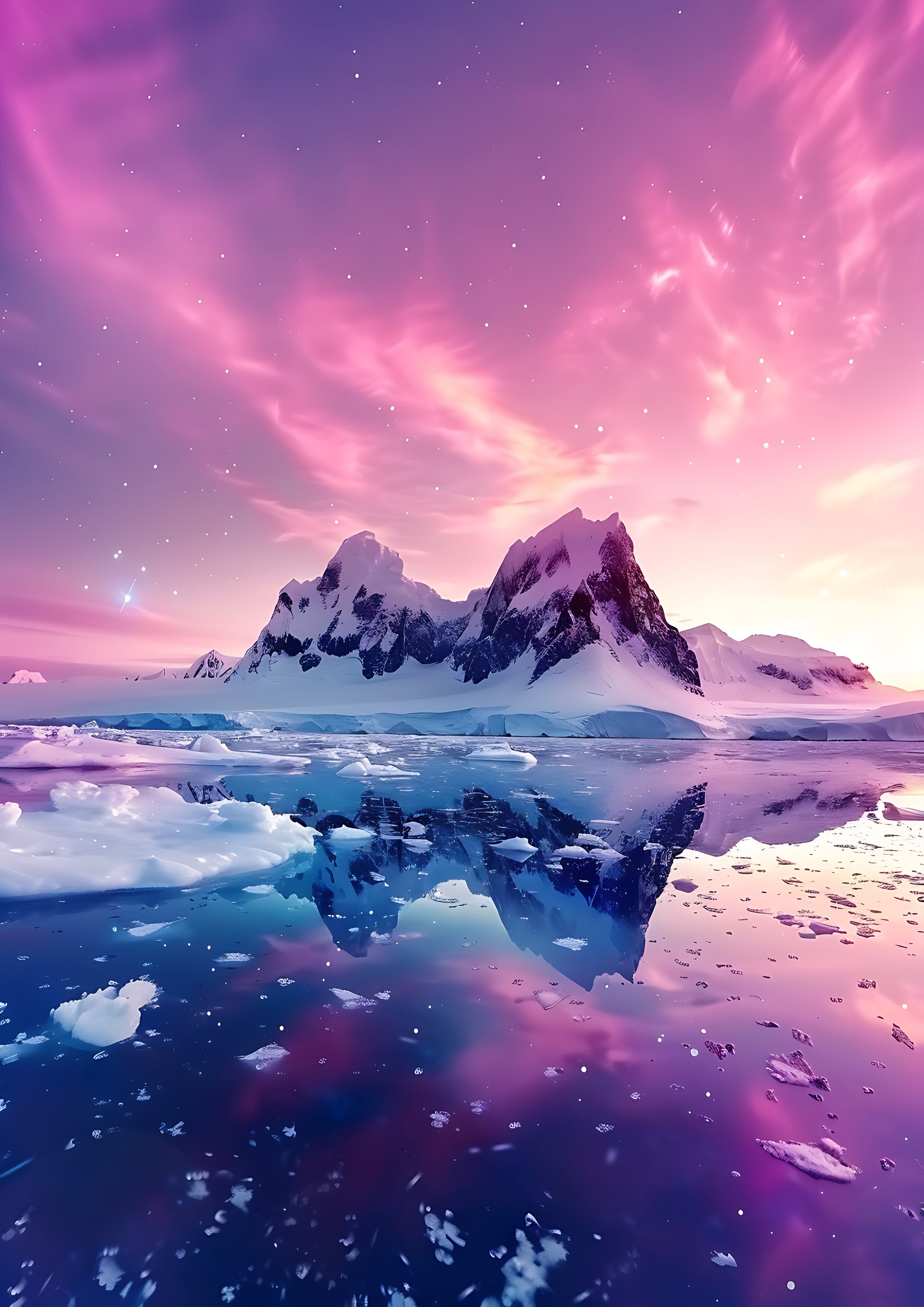 pink aurora wall poster anciq