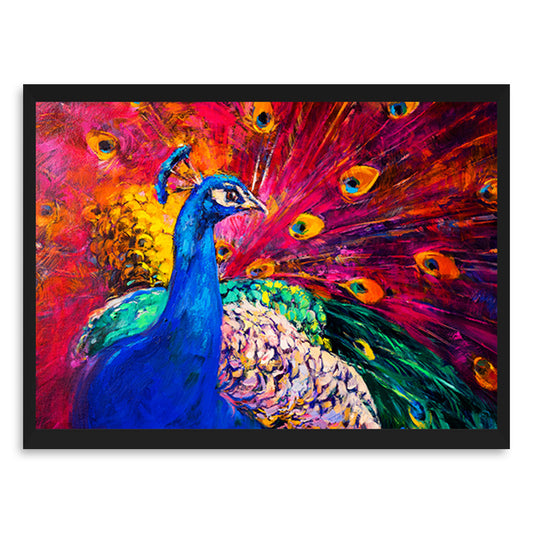 Peacock Elegance Canvas Wall Painting