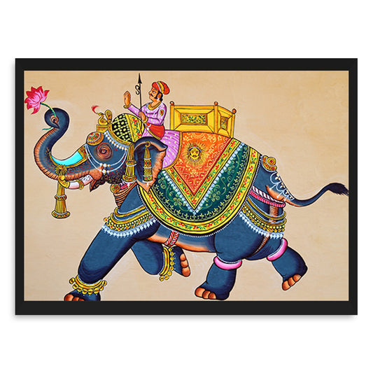 Elephants and Elegance Canvas Wall Painting