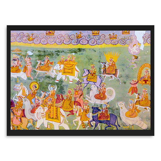 Rajasthani Miniatures Canvas Wall Painting