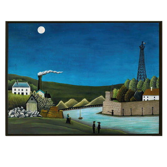 The Seine at Suresnes By Henri Rousseau Canvas Print Historical Vintage Artwork