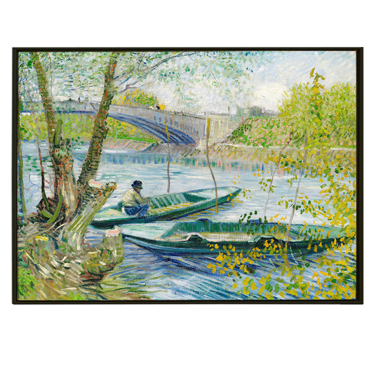 Van Gogh's ‘Fishing in the Spring’ Painting Artwork Poster on Canvas For living room or bedroom wall decor