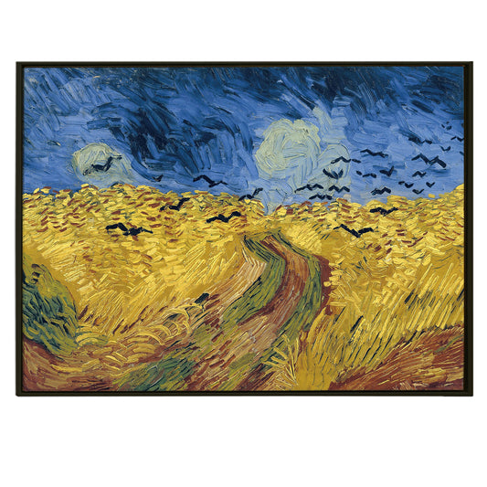 Vincent Van Gogh's 'Wheatfield with Crows Masterpiece'. A fragile artwork with artistic genius Ideology Print Canvas Painting