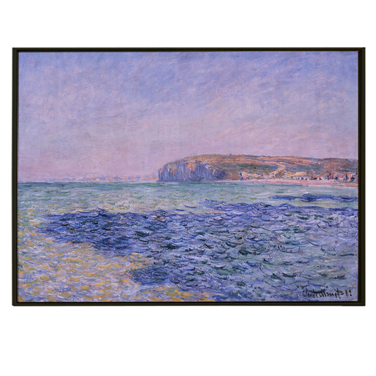 Large Wall Art Framed Canvas - Shadows on the Sea By Cloude Monet Canvas Painting Modern Art Impressionism on Framed Canvas Artwork Perfect for Office and Home Wall Decor.
