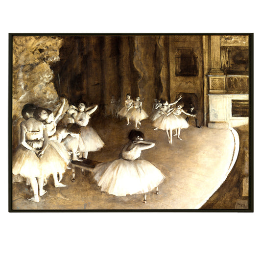 Ballet Rehearsal on Stage by Edgar Degas print canvas masterpiece to make your space stunning