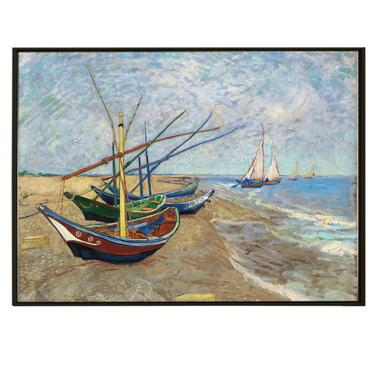 The Allure of the South of France: A Look at Van Gogh's ‘Fishing Boats on the Beach at Saintes-Maries’ Wall Art Canvas Painting Print