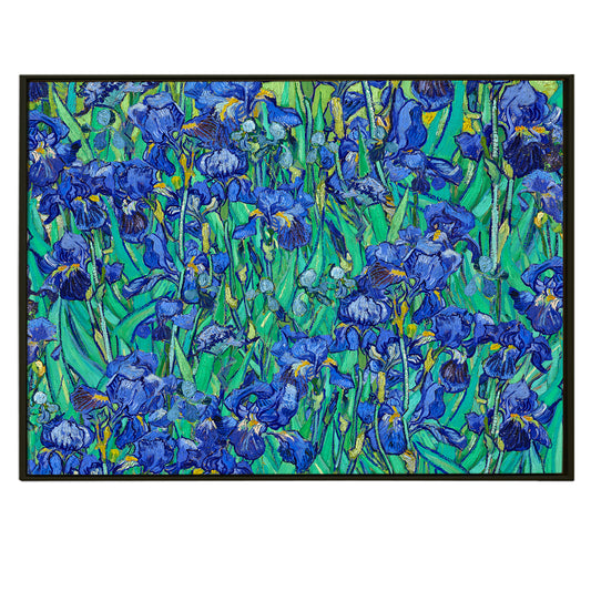 Vincent van Gogh's ‘Irises’: A Masterpiece in Blue and Purple Painting Artwork Print on Canvas For living room or bedroom wall decor