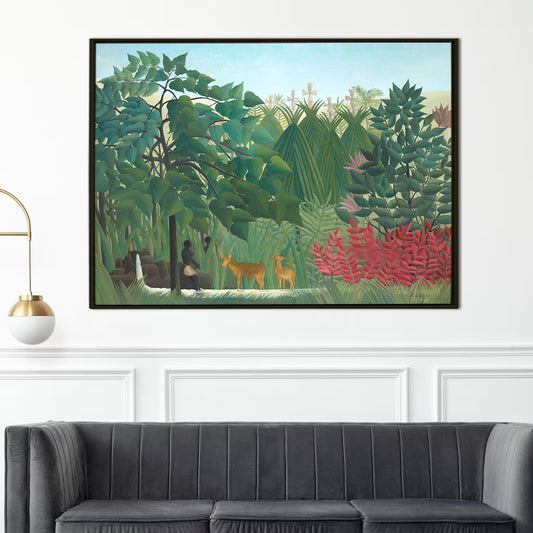 The Waterfall by Henri Rousseau - Gallery Wall Canvas Art Print for office and home decor
