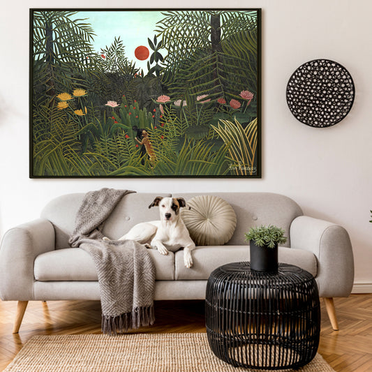 Virgin Forest and Sunset By Henri Rousseau Print Canvas Artwork To Create Impression
