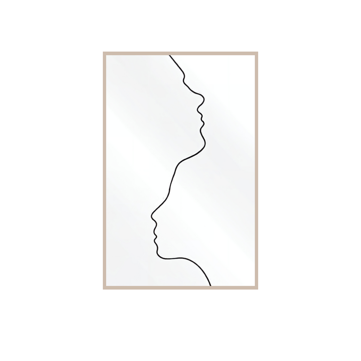 Between Us – Botanical Line Art Canvas - Before