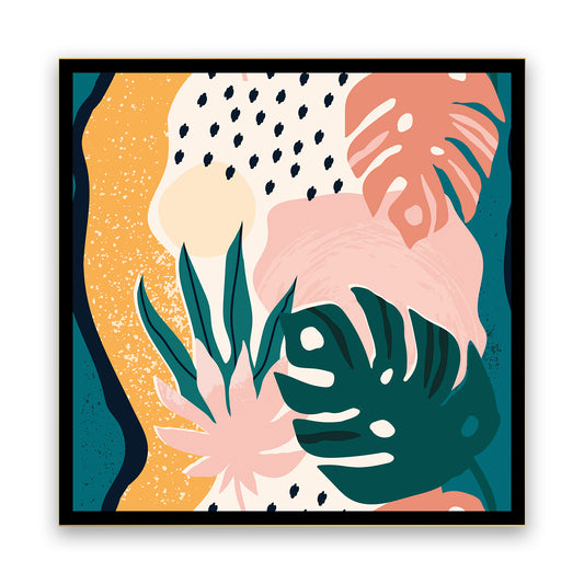 Abstract Botanical Bliss: A Symphony of Shapes and Colors