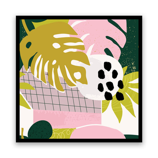 Tropical Abstraction: A Playful Fusion of Shapes and Colors