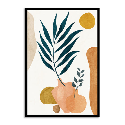 Botanical Boho Art: Earthy Hues and Modern Elegance Blend