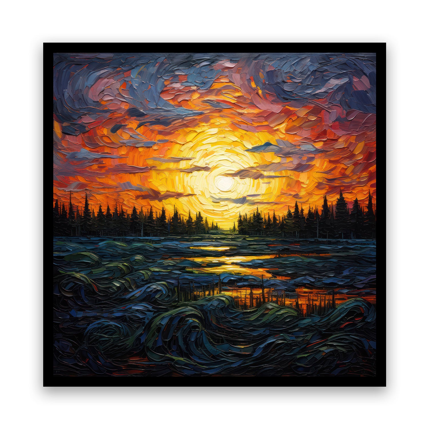 abstract art of sunset from anciq