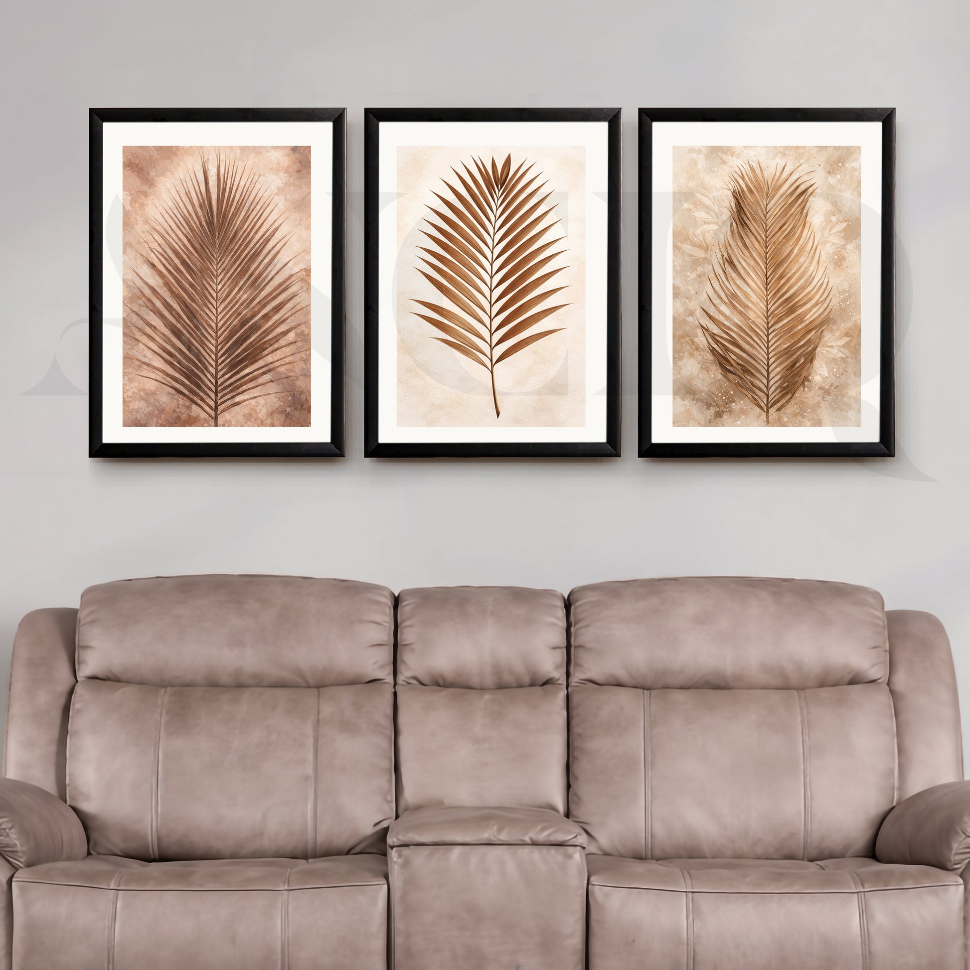 Minimal Botanical Balance Gallery Wall – Set of 3 Nature-Inspired Artworks - 18 x 24 Inches for Living Room