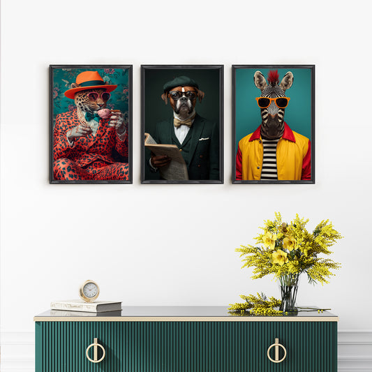 Urban Safari Gallery Wall – Set of 3 Artworks