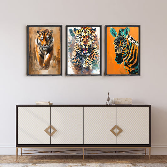 Wild Kingdom Gallery Wall – Set of 3 Artworks