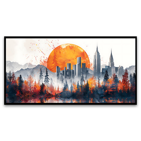 Landscape organic background wallpaper illustration Wall Painting for Living Room, Bedroom, Office.