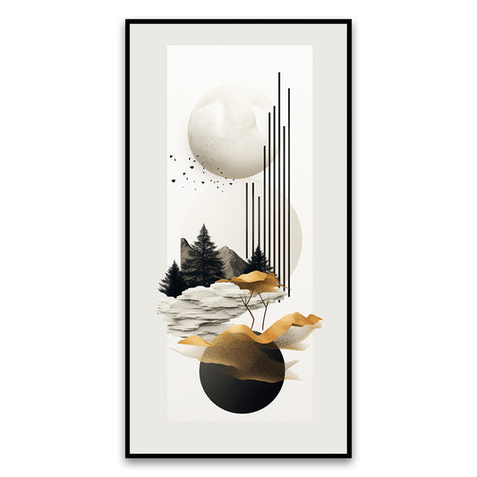 There is picture landscape with tree mountains  Canvas Wall Painting for Living Room, Bedroom, Office.