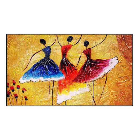Spanish Ballerinas Dancing Dall Floating Framed Canvas Wall Painting