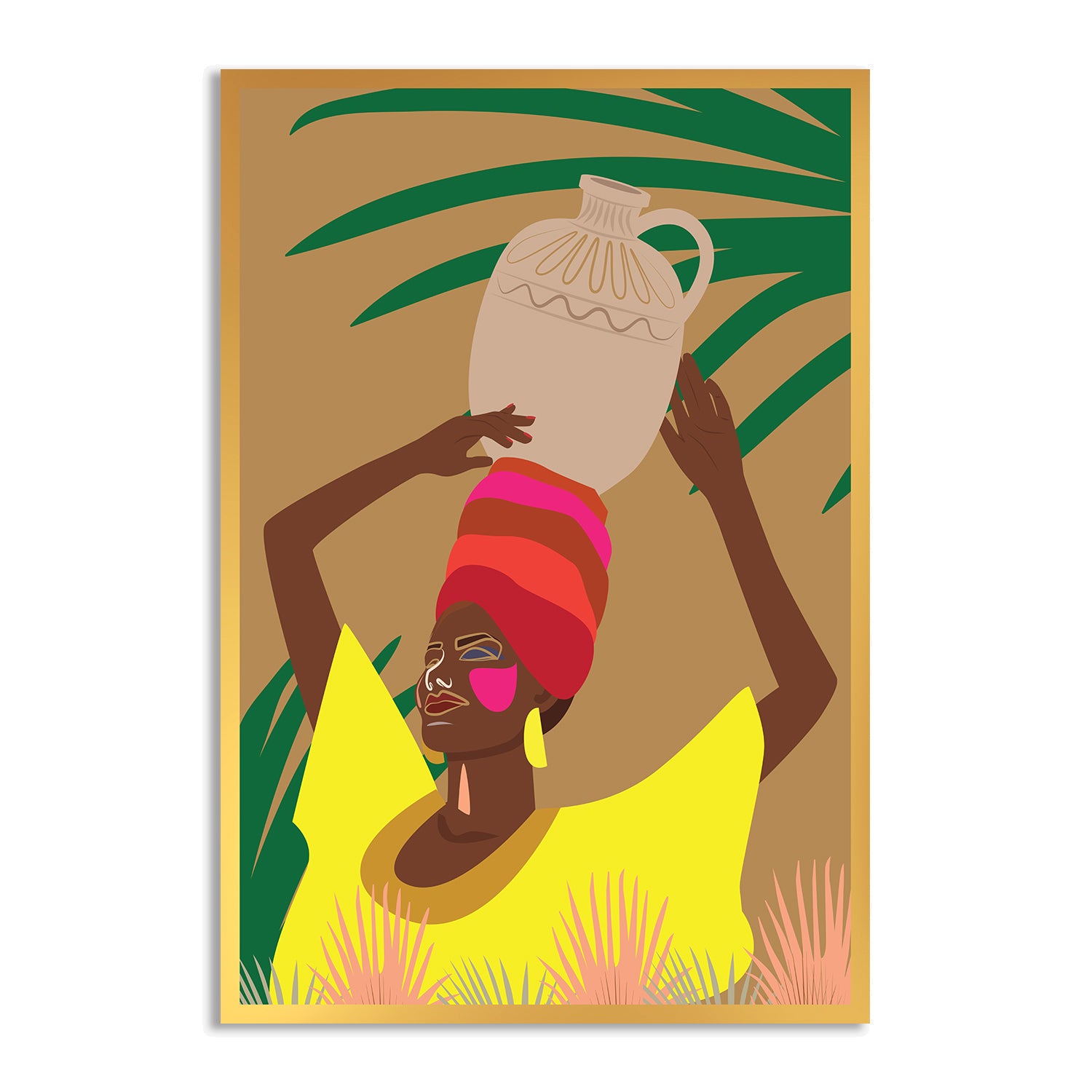 african women silhouette boho art from anciq