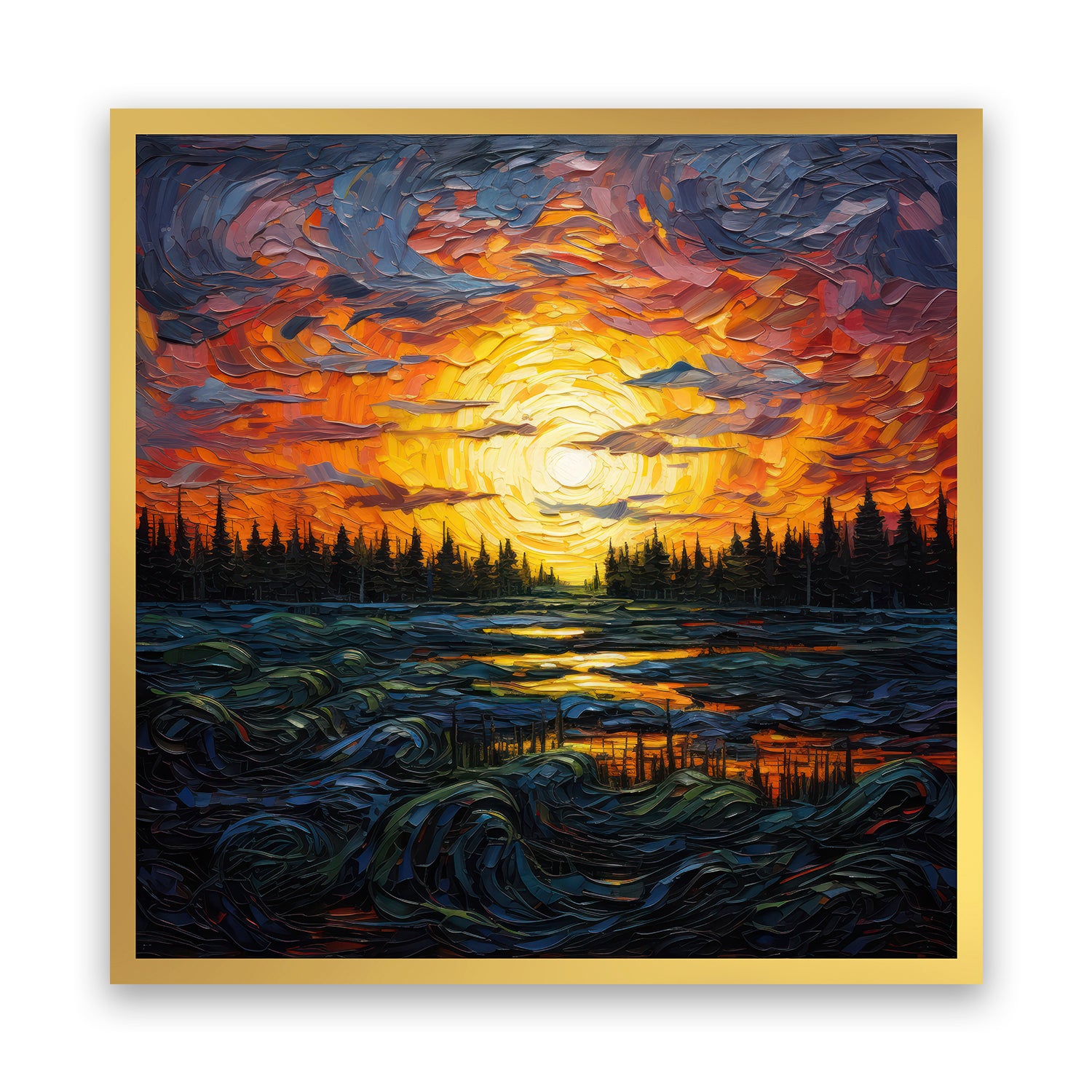 abstract art of sunset from anciq