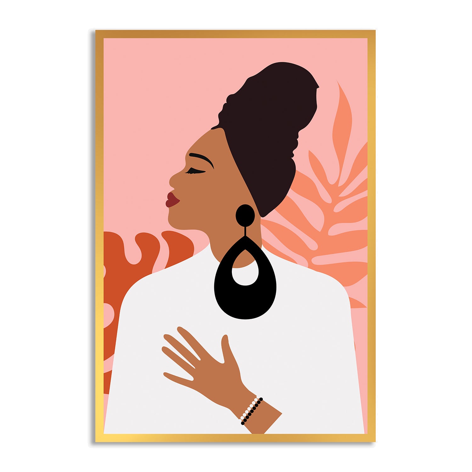 women silhouette boho art from anciq