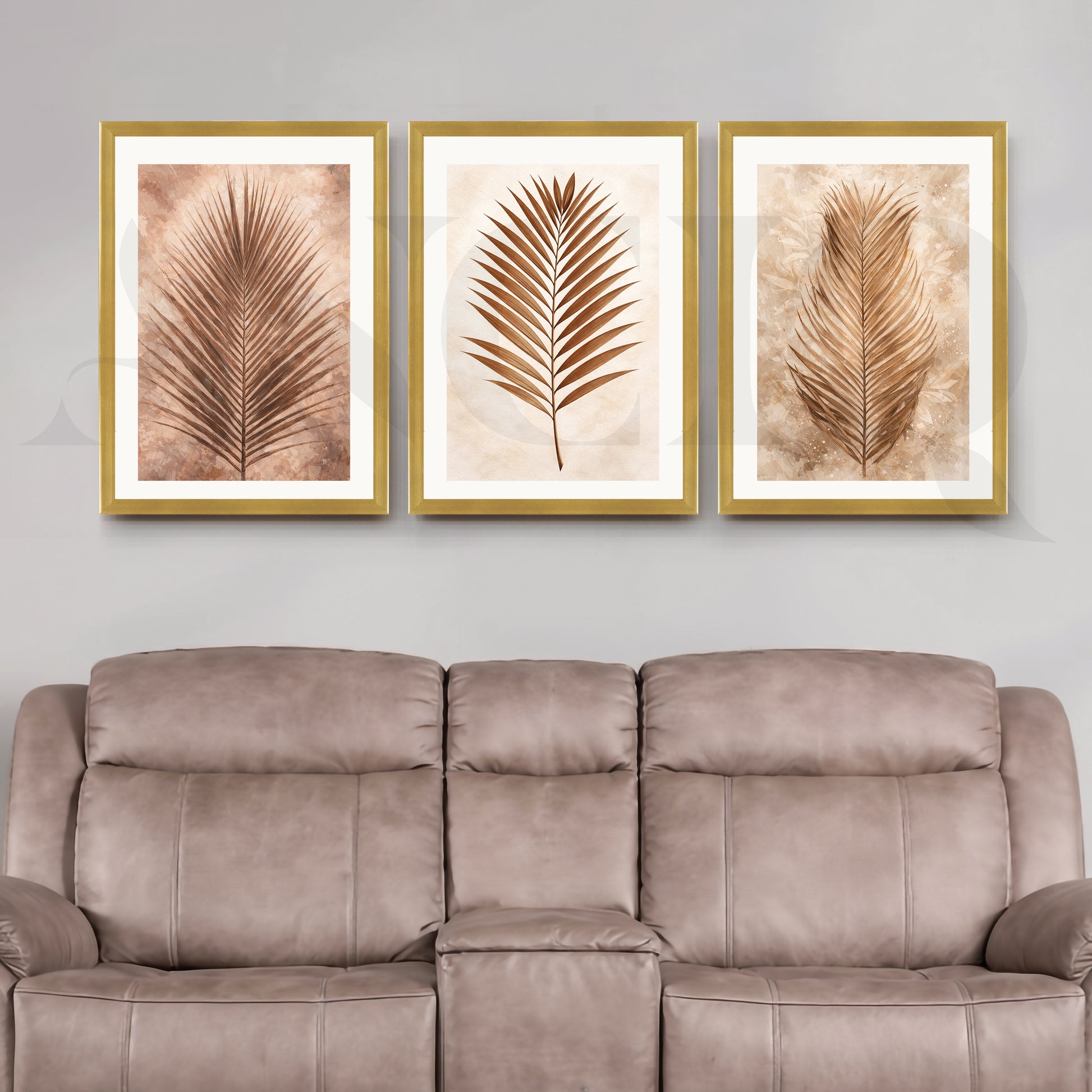 Minimal Botanical Balance Gallery Wall – Set of 3 Nature-Inspired Artworks - 18 x 24 Inches for Living Room