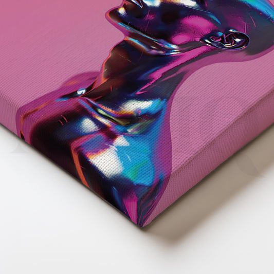 Chromatic Muse Canvas Painting for Modern Living Room