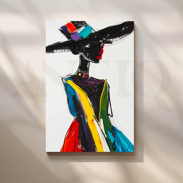 Runway Muse Canvas Painting for Dressing Room