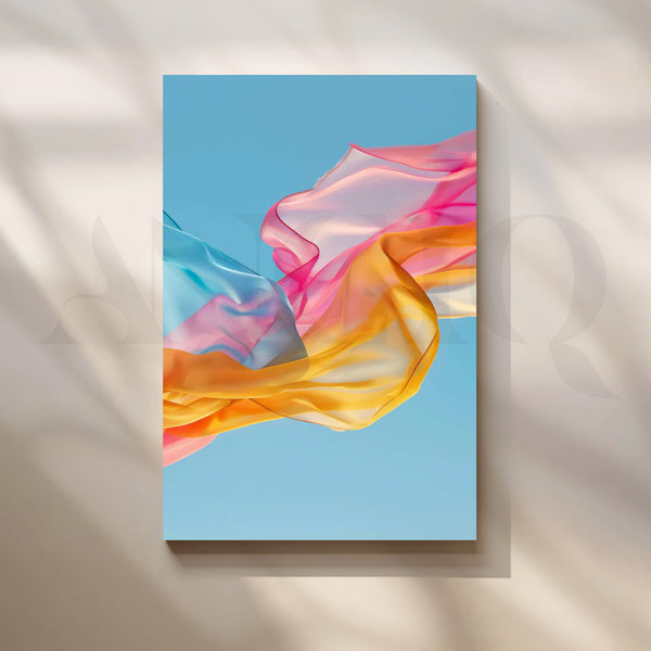 Sky Silk Canvas Painting for Living Room