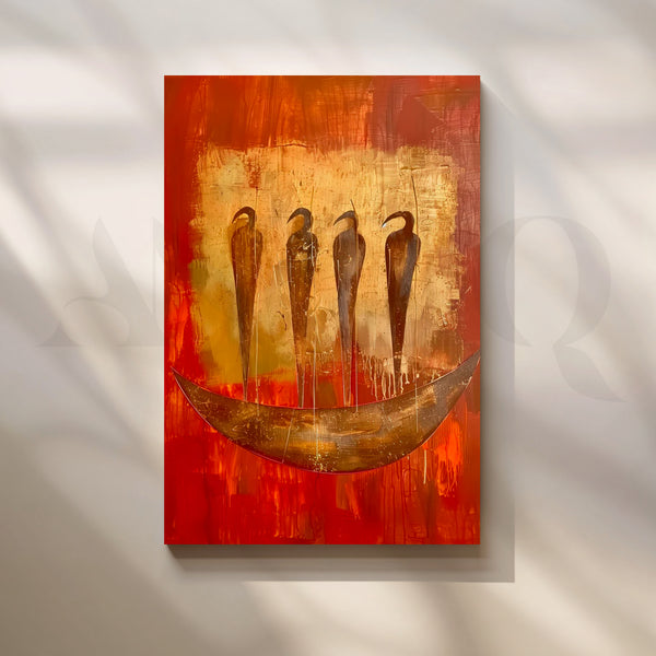 River Guardians Canvas Painting for Dining Room
