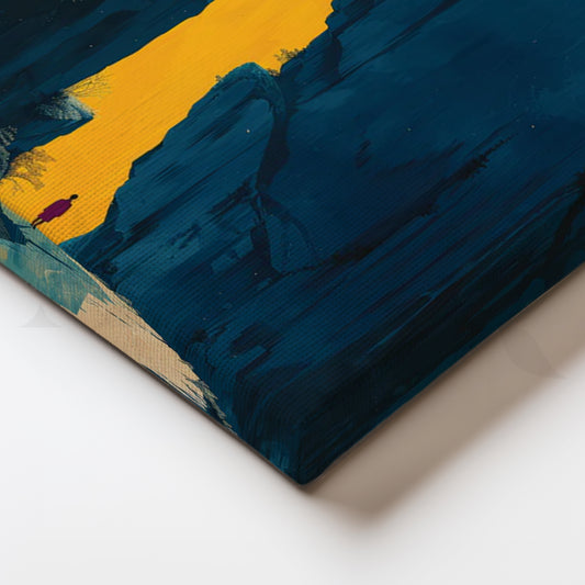 Golden Passage Canvas Painting for Living Room & Office