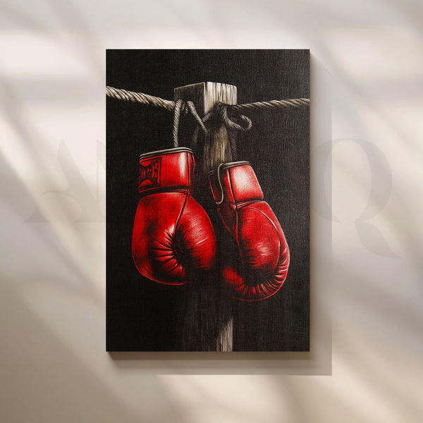 Red Boxing Gloves Canvas Pop Art