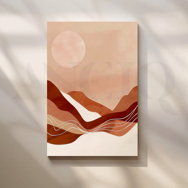Sienna Dunes Canvas Painting for Boho Bedroom