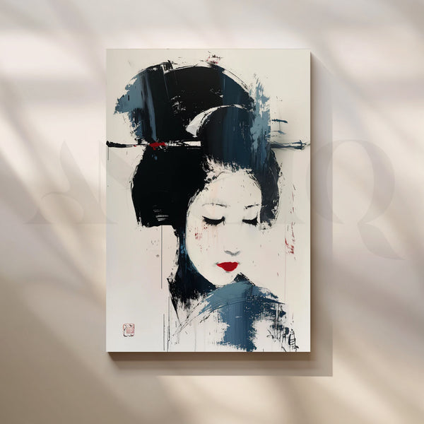 Silent Geisha Canvas Painting for Bedrooms
