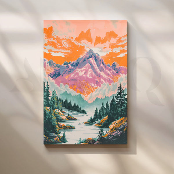 Vivid Mountain Canvas Artwork