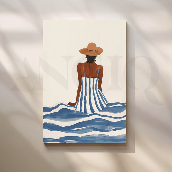 Striped Serenity Canvas Artwork