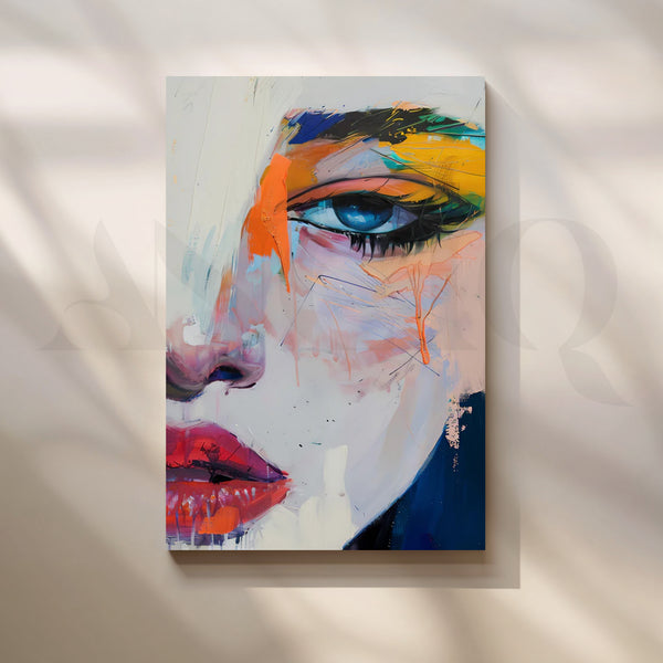 Vivid Gaze Canvas Painting for Modern Living Room