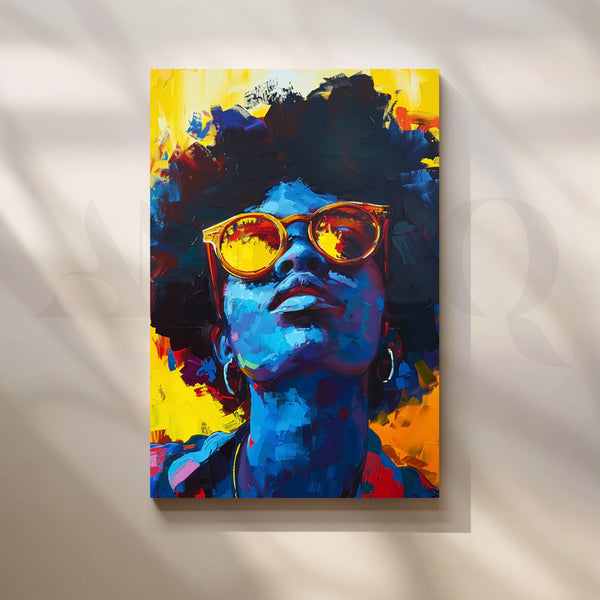 Golden Gaze Canvas Painting for Studio or Loft