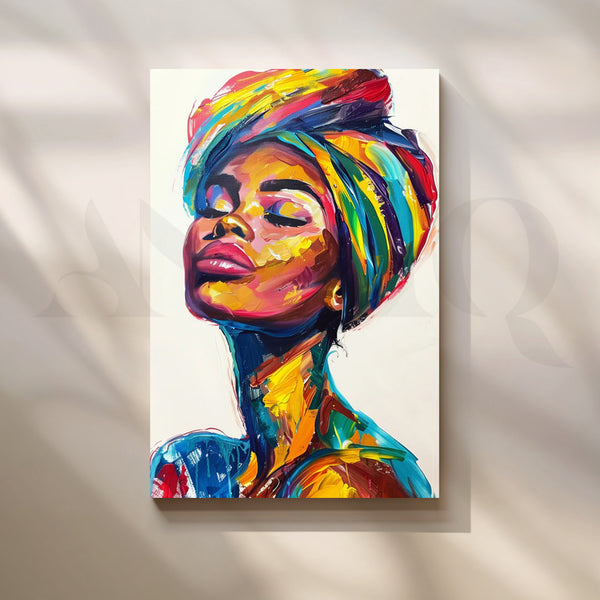 Chromatic Grace Canvas Painting for Living Room
