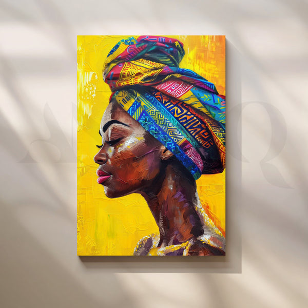 Saffron Muse Canvas Painting for Living Room