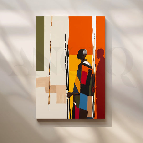 Gilded Serenity Canvas Painting for Bedroom