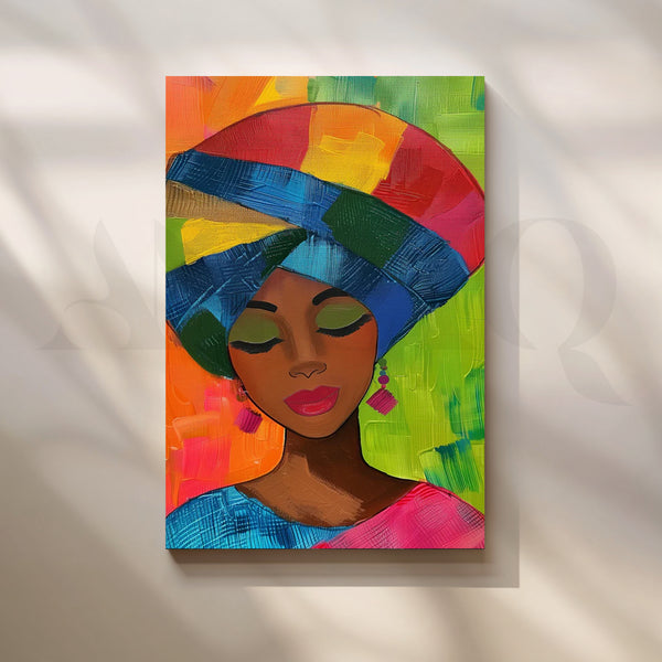 Neon Headwrap Muse Canvas Pop Artwork