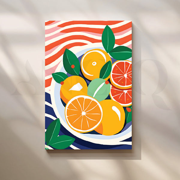 Sunny Citrus Bowl Canvas Artwork