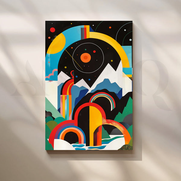 Cosmic Rainbow Arches Canvas Artwork