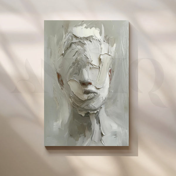 Ivory Muse Canvas Painting for Bedroom