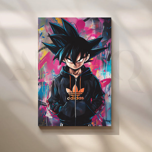 Neon Saiyan Canvas Artwork