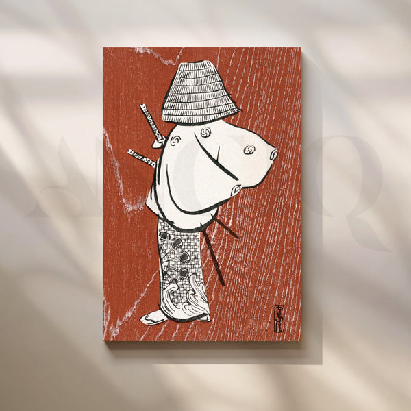 Ukiyo-e Ronin Canvas Painting for Study & Office