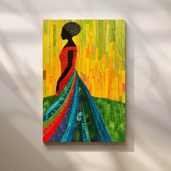 Spectrum Gown Canvas Painting for Living Room